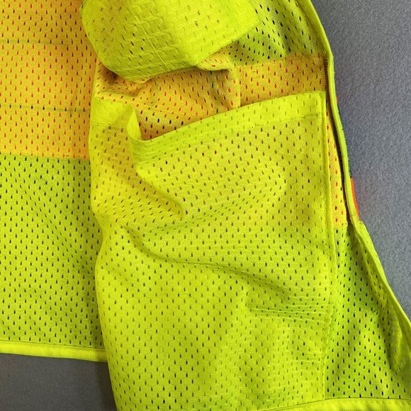 ML Kishigo Safety Vest Mens XL High Visibilty Yellow 1174 Orange Trim High Viz - Picture 5 of 7